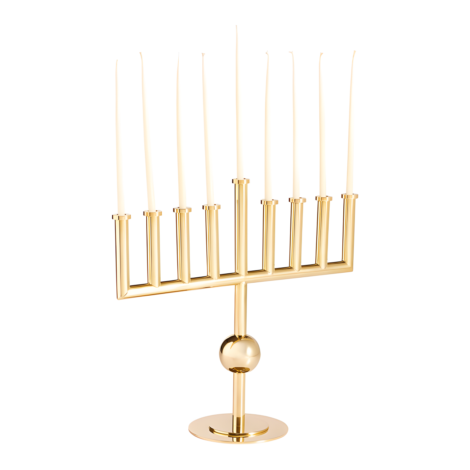 Elegant Brass Menorah for Hanukkah Celebrations