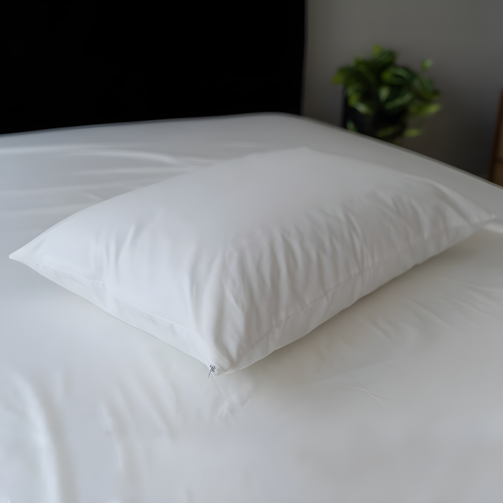 King Size White Polyester Cooling Pillow Protector