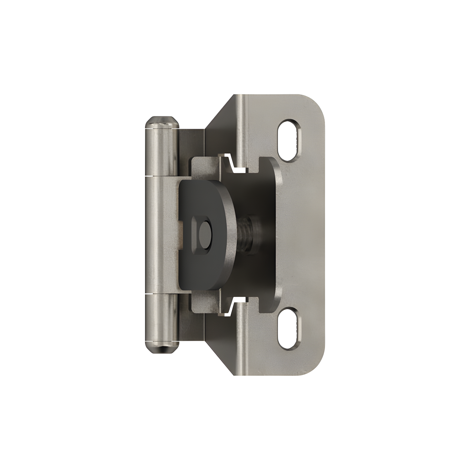 Nickel 1/4 Inch Overlay Cabinet Hinge