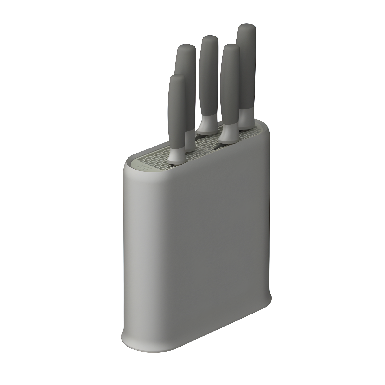 Gray Recycled Polypropylene Universal Knife Block, 9.5"