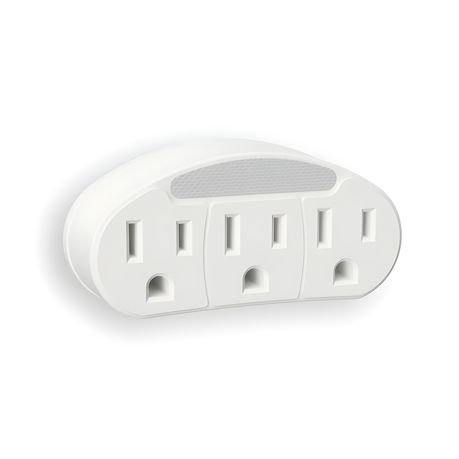 White Automatic Plug-in Night Light with Outlet