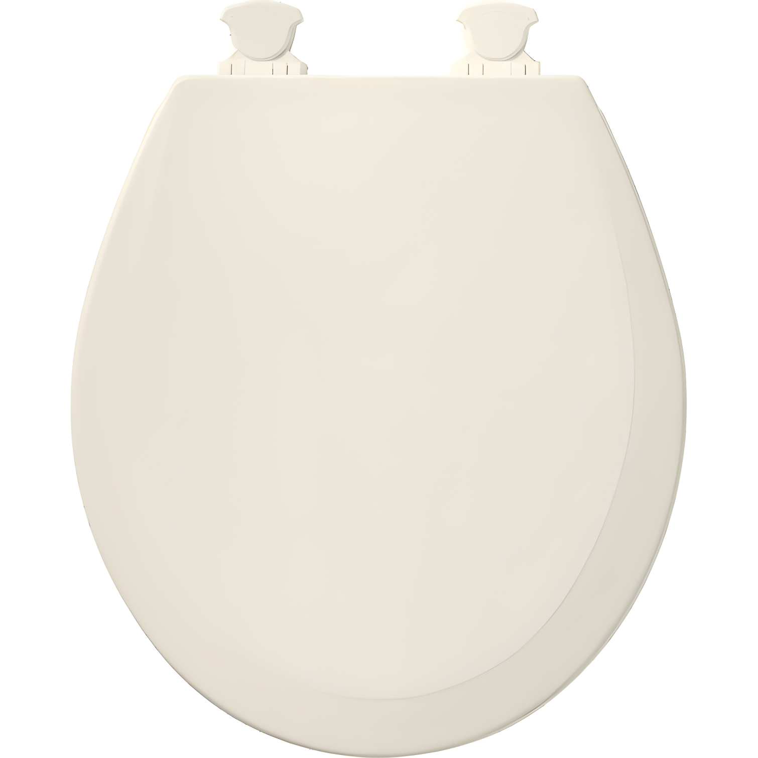 Bemis Biscuit Round Molded Wood Toilet Seat with Easy Clean Hinges