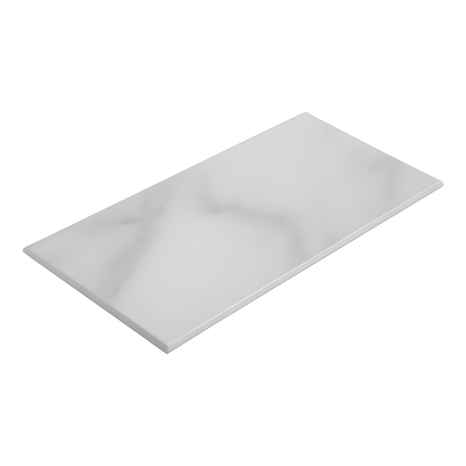 Glossy Calacatta 3'' x 6'' Peel and Stick Subway Tile