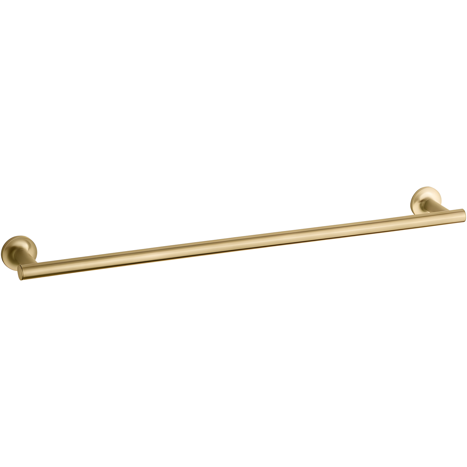 Brushed Brass 18" Wall Mounted Towel Bar