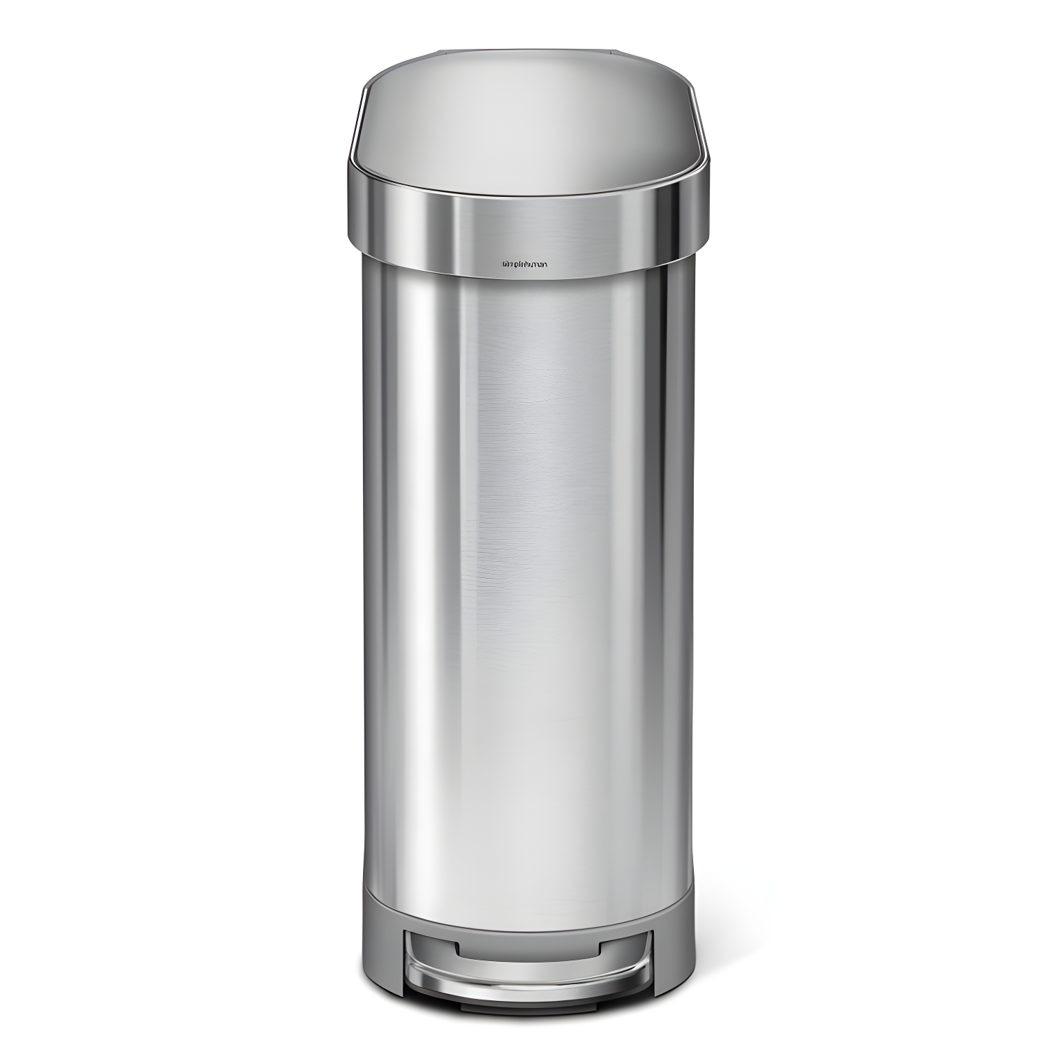 Brushed Stainless Steel 12 Gallon Slim Step Trash Can