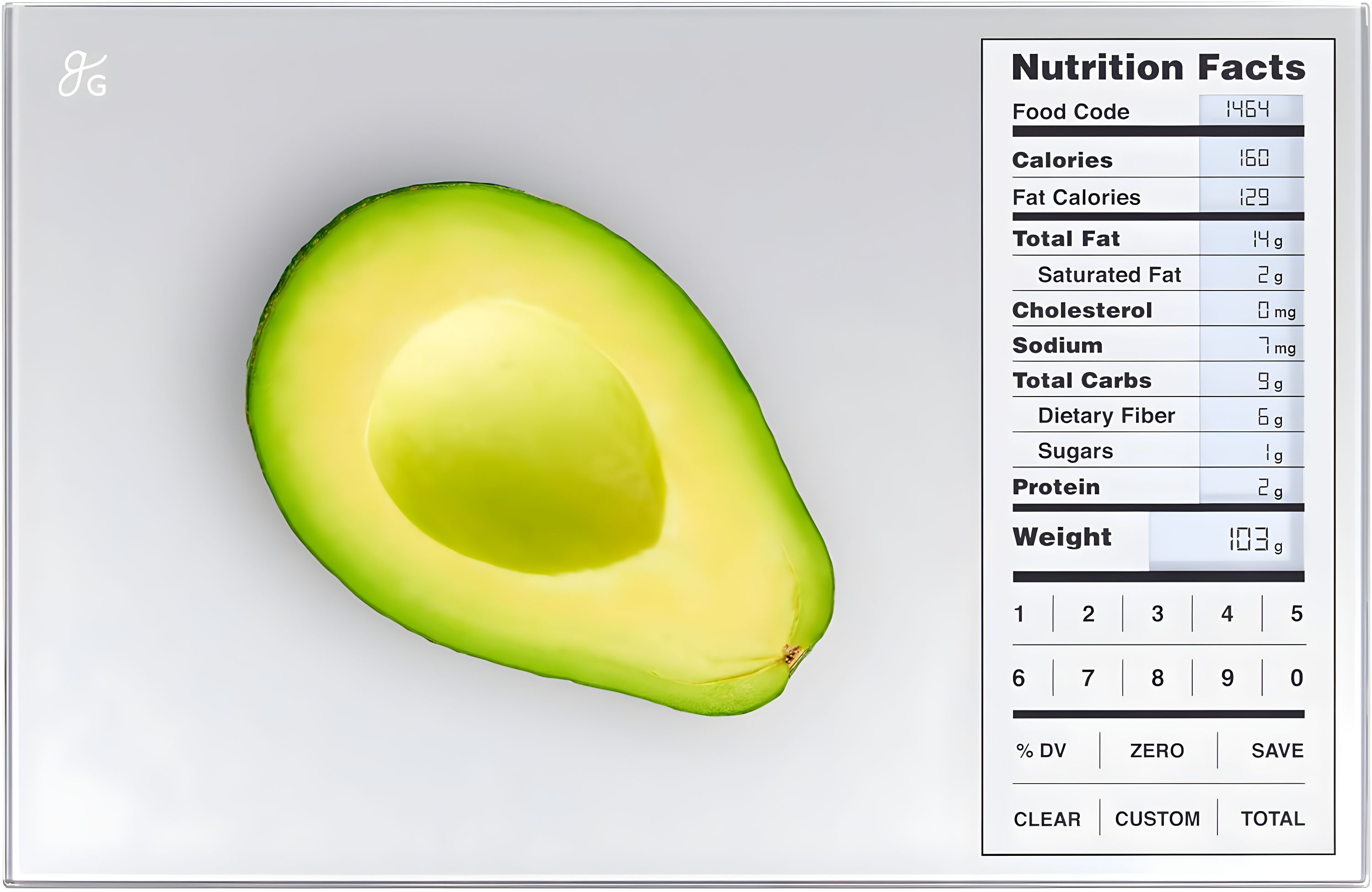 Silver Digital Nutrition Scale with Food Grade Glass