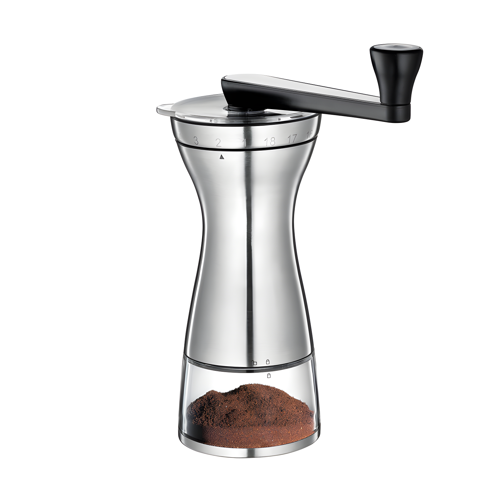 Stainless Steel Manual Coffee Grinder with Adjustable Settings