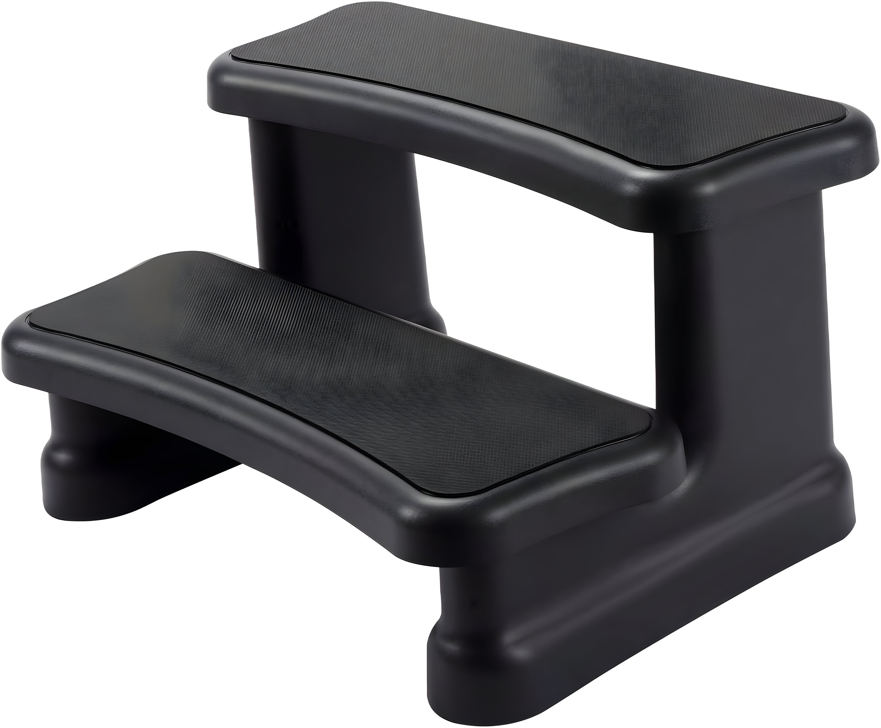 Black UV-Resistant Non-Slip Hot Tub Steps