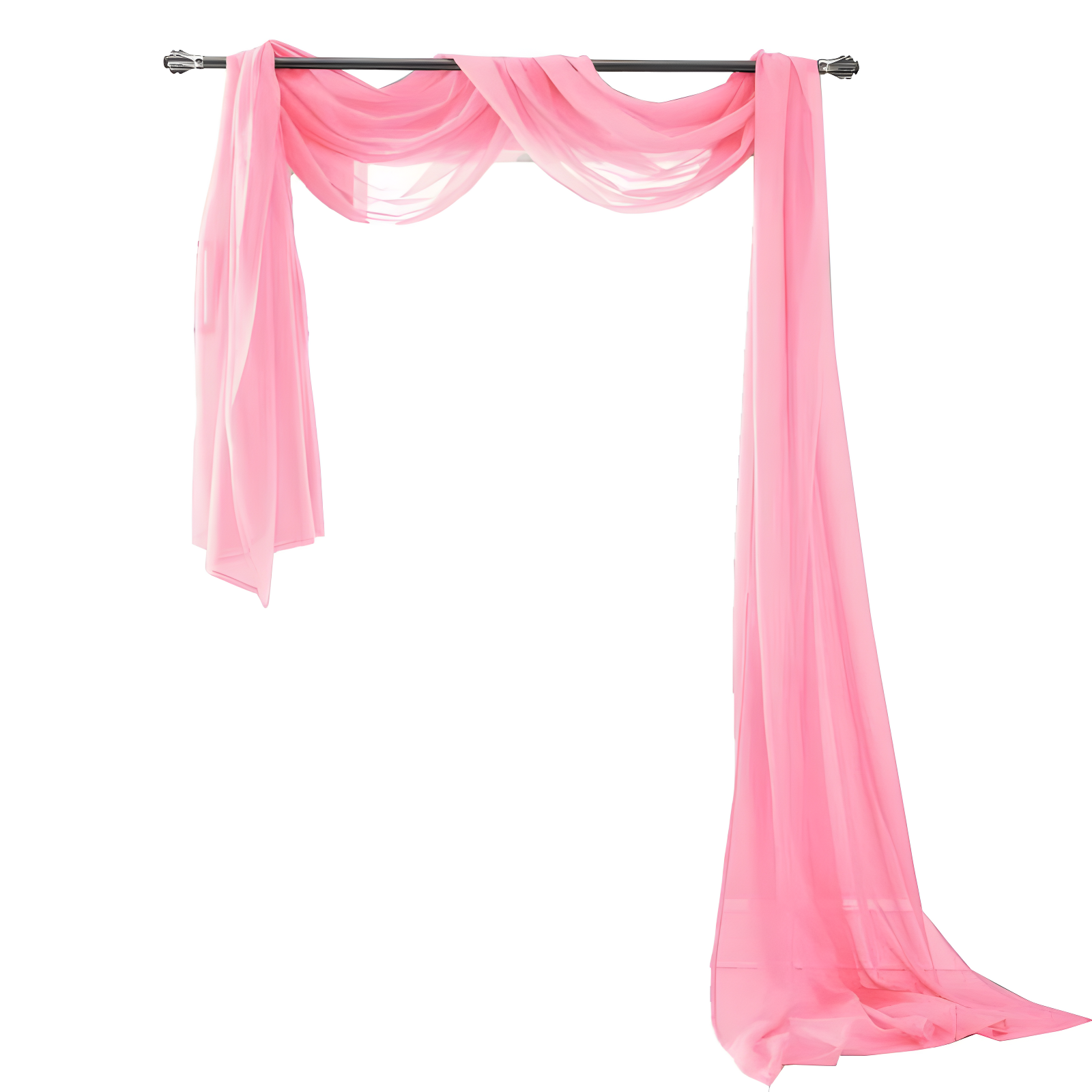 Dusty Rose Sheer Window Scarf 55" x 216"