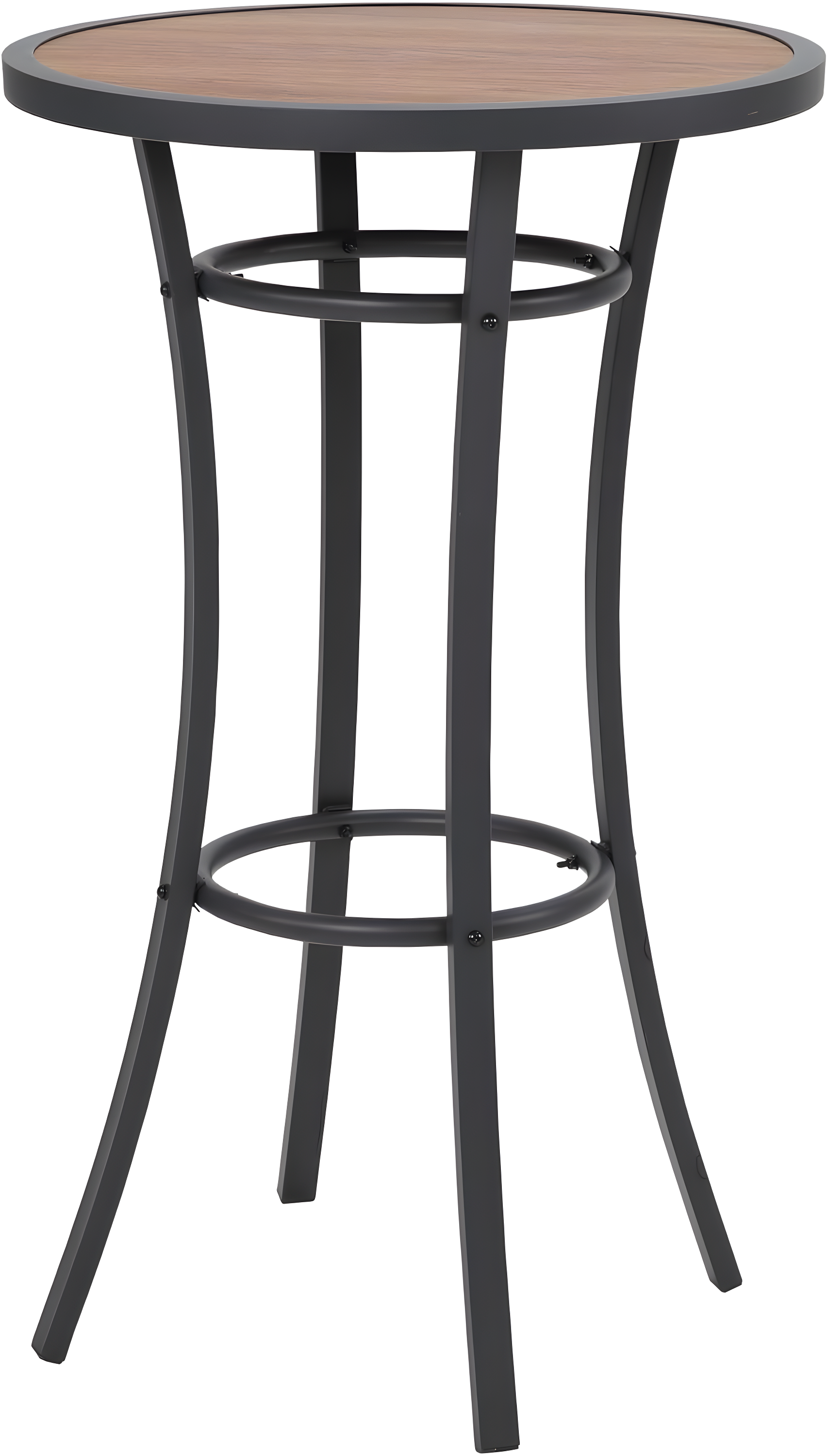 40-Inch Black Metal Outdoor Bar Height Bistro Table