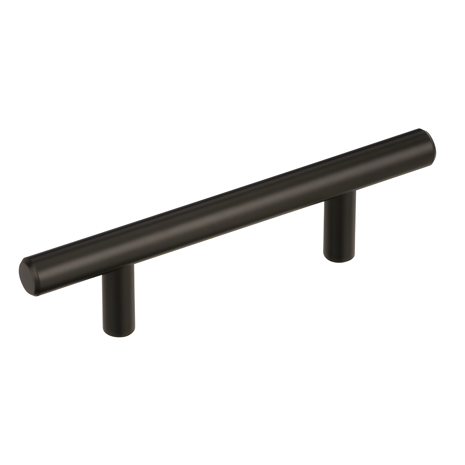 Matte Black Bronze Bar Pull with Mounting Hardware, 5.38 in