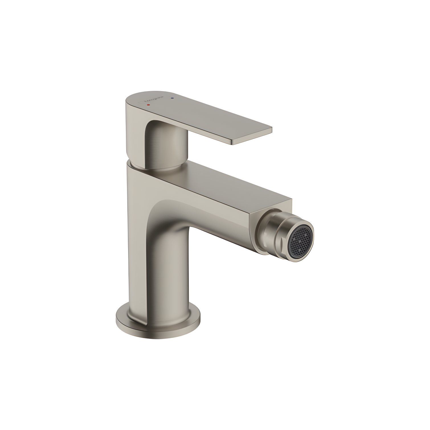 Brushed Nickel Single Lever Bidet Faucet with Pop-Up Drain