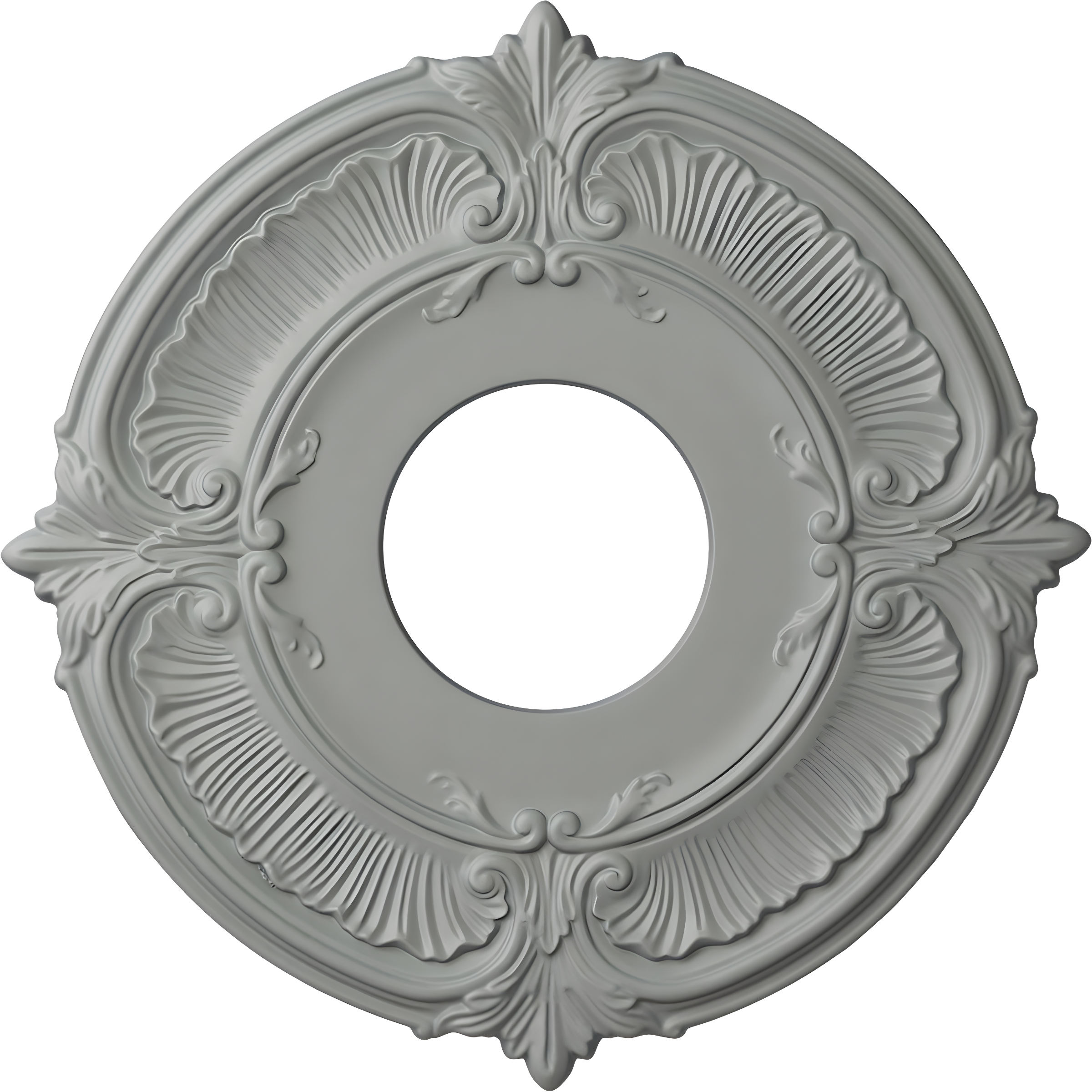 Primed White Decorative Round Ceiling Medallion