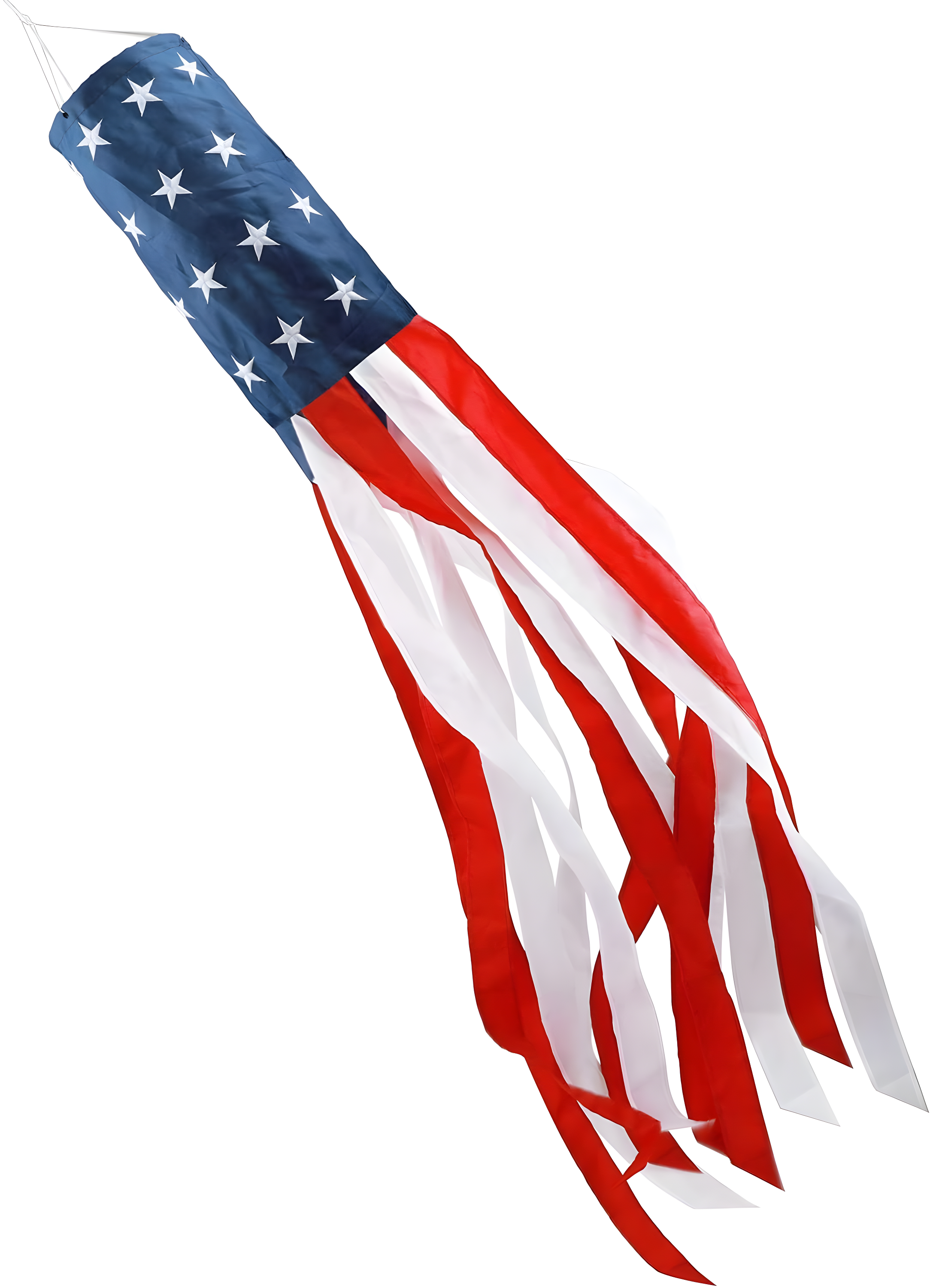 40 Inch Red White and Blue Patriotic Nylon Windsock