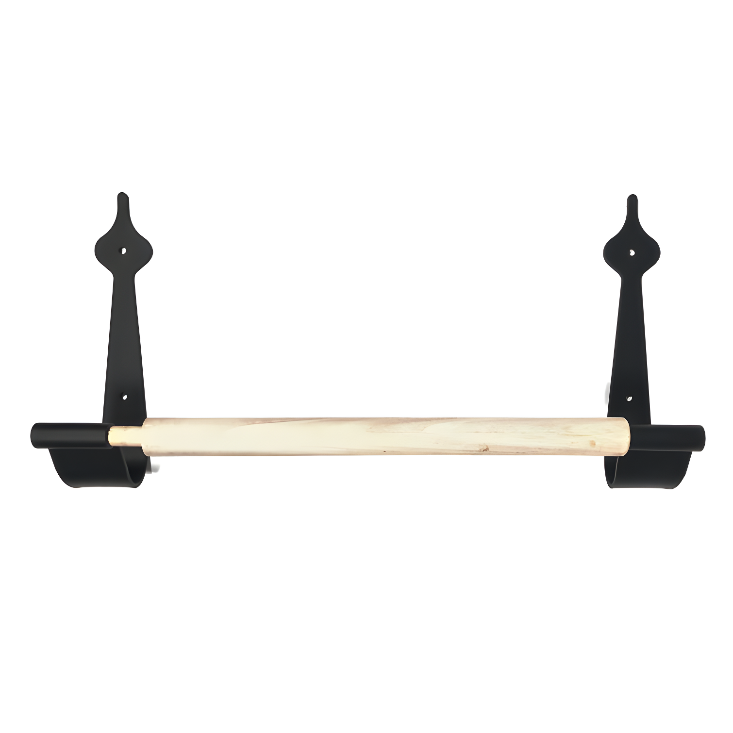 13" Black Iron Traditional Paper Towel Holder