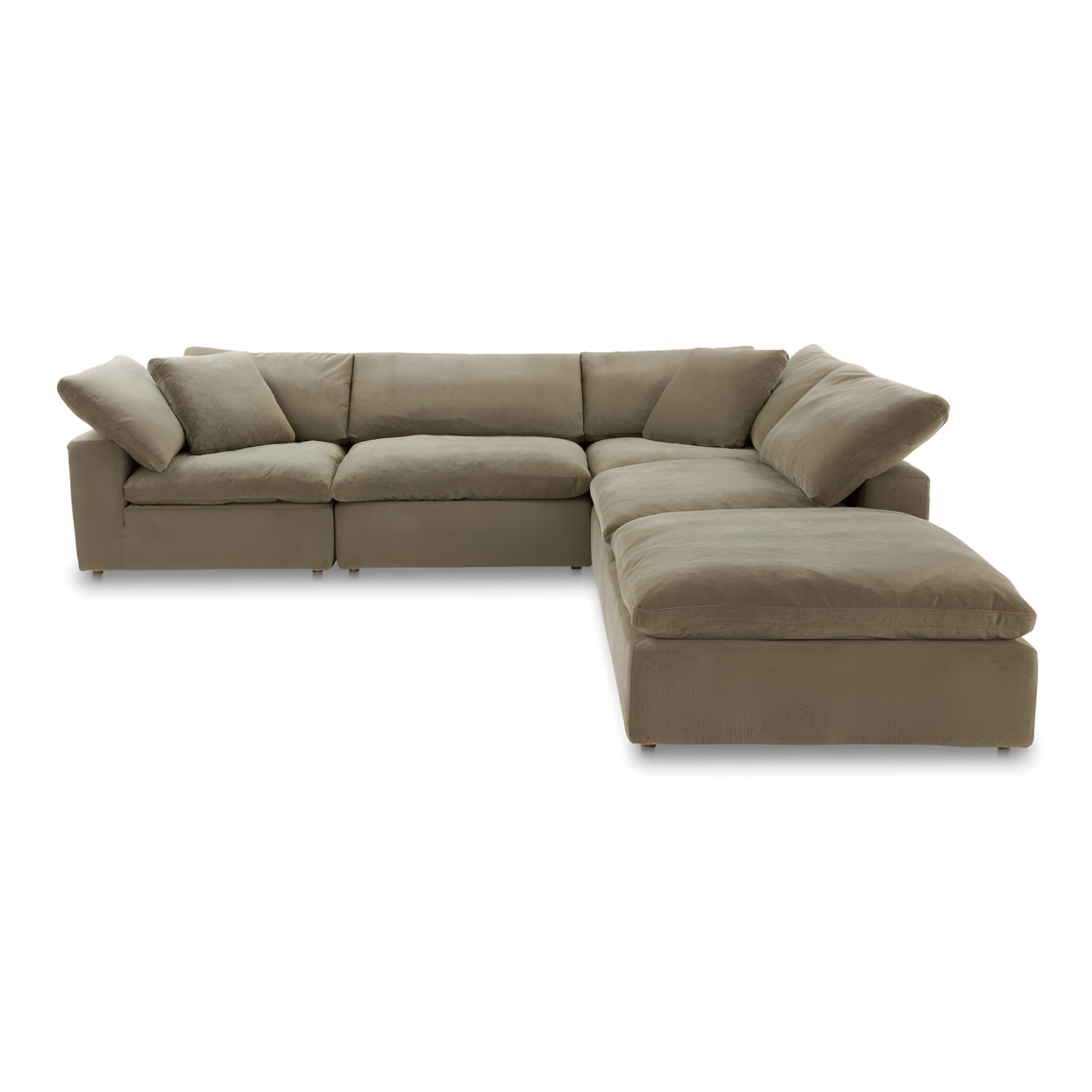 Desert Sage Performance Fabric Modular Sectional with Removable Cushions