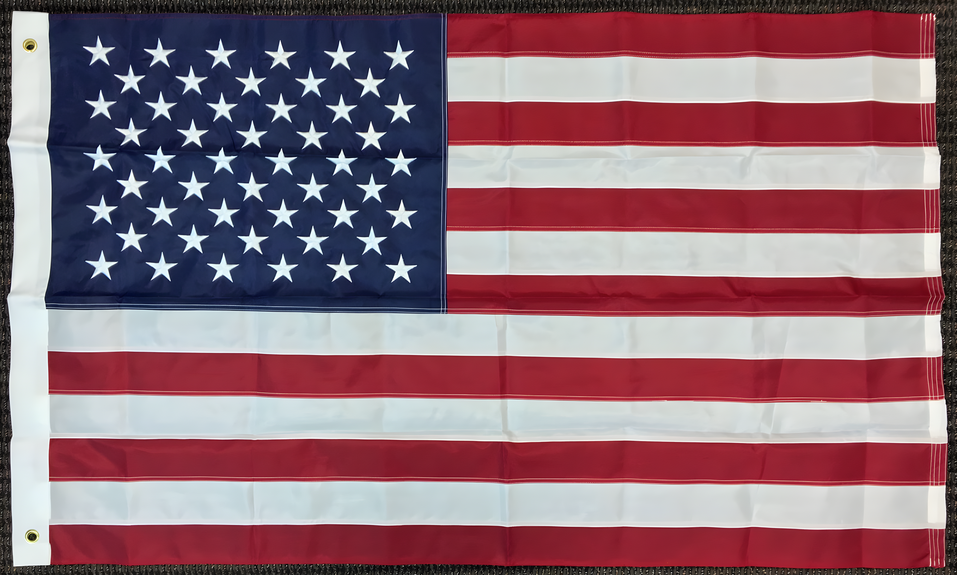 Heavy Duty 3x5 Ft American Flag with Embroidered Stars and Brass Grommets