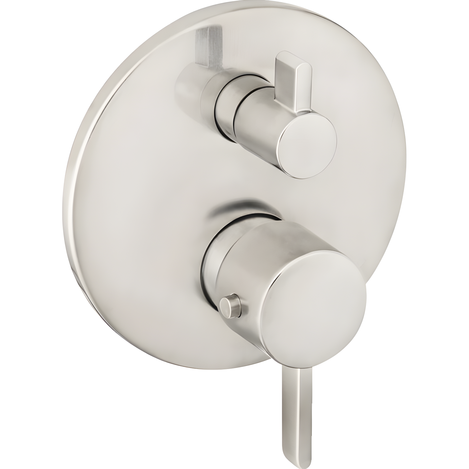 Ecostat Modern Brushed Nickel Thermostatic Shower Trim with Lever Handle