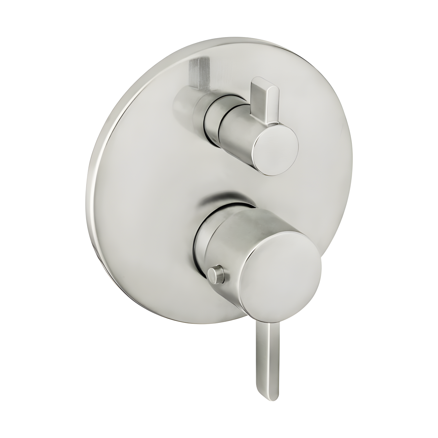 Ecostat Modern Brushed Nickel Thermostatic Shower Trim with Lever Handle