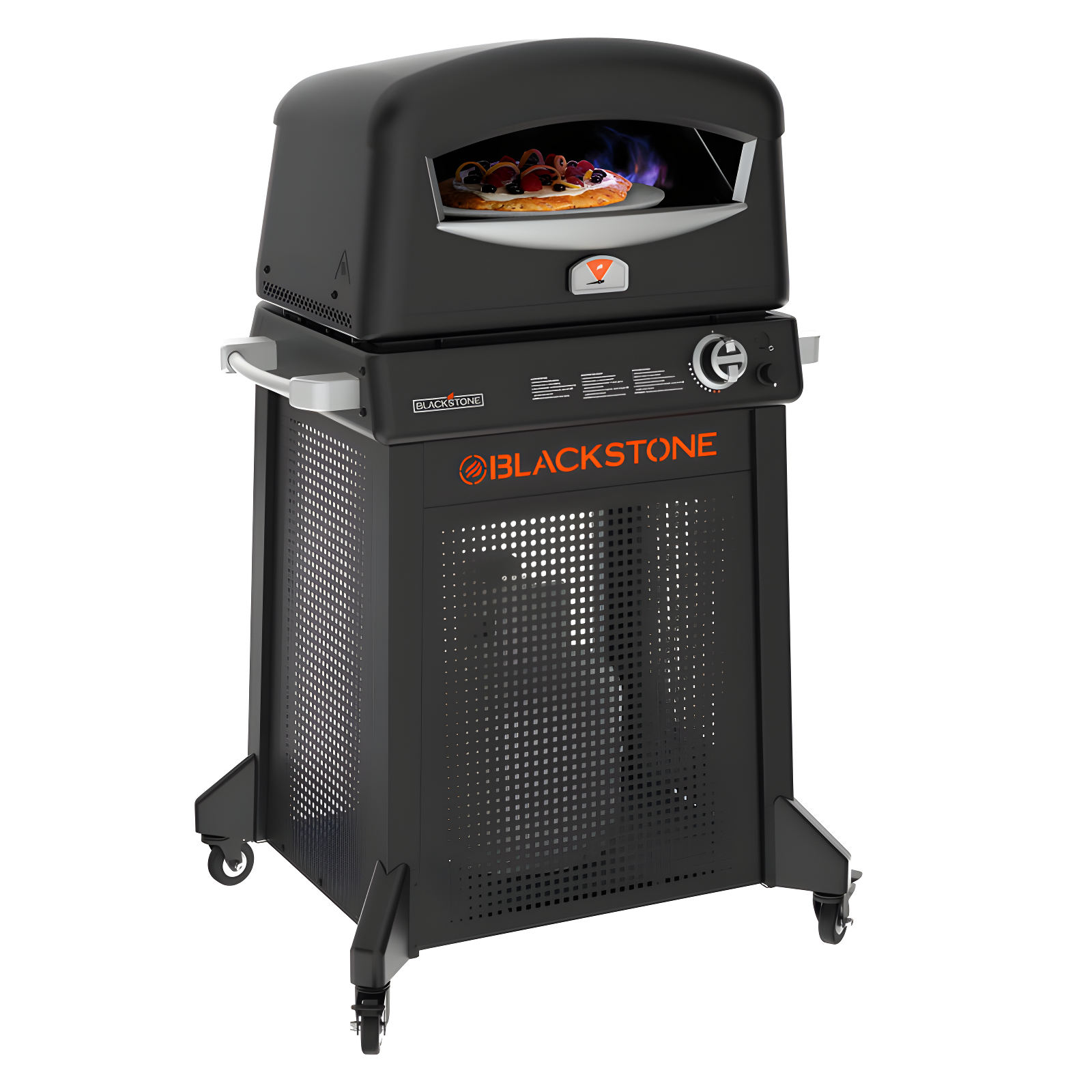 Black Outdoor Gas Pizza Oven with Stand