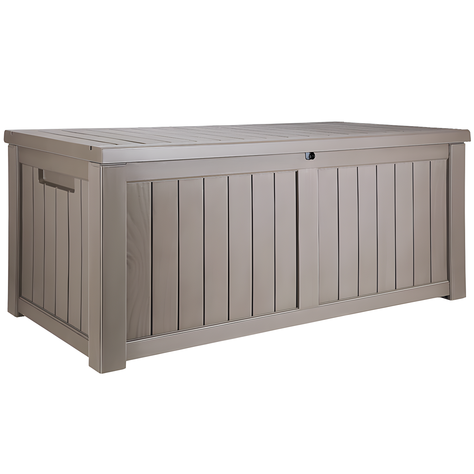 Brown 48'' Lockable Plastic Deck Storage Box