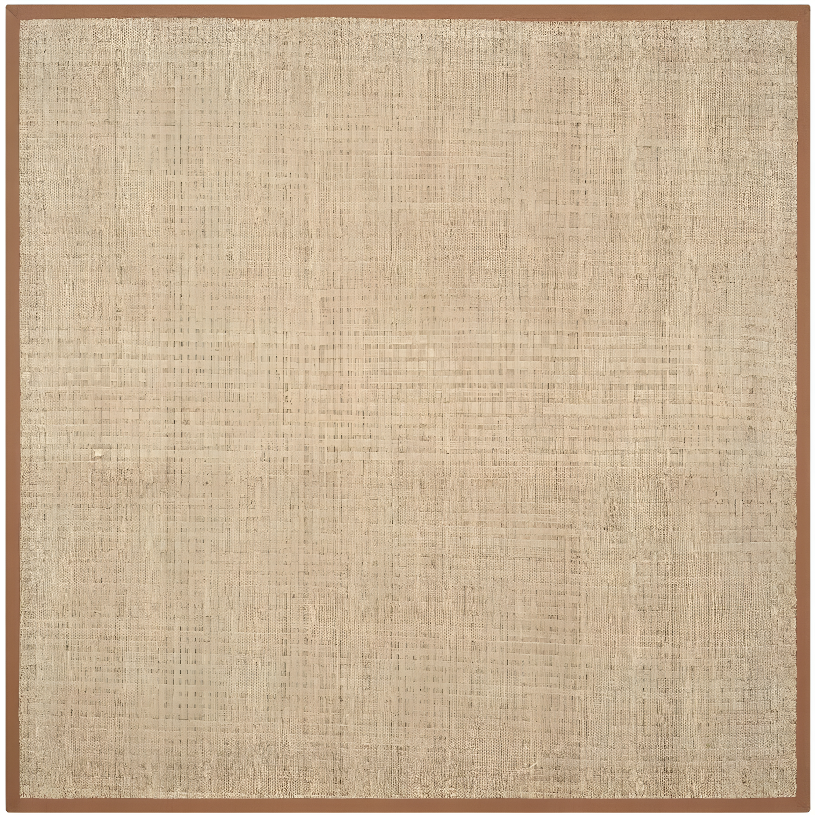 Cotton Crafted Beige & Rust 8'x8' Square Hand-Knotted Area Rug