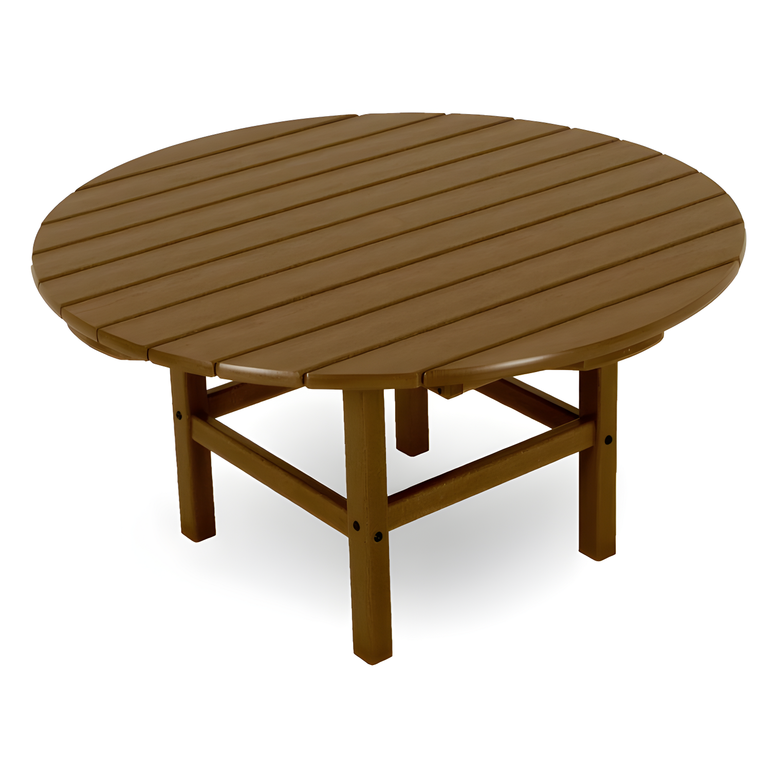 Classic Teak 38" Round Polywood Conversation Table