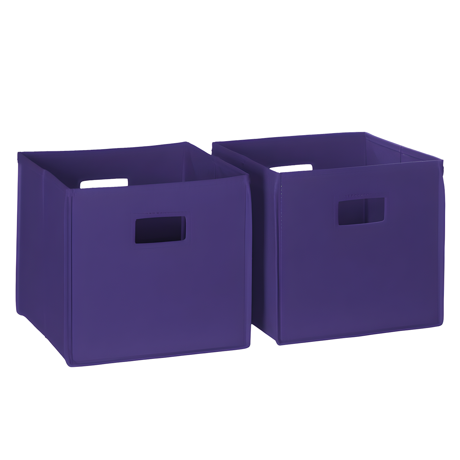 Dark Purple Collapsible Kids Storage Cube Set with Handles