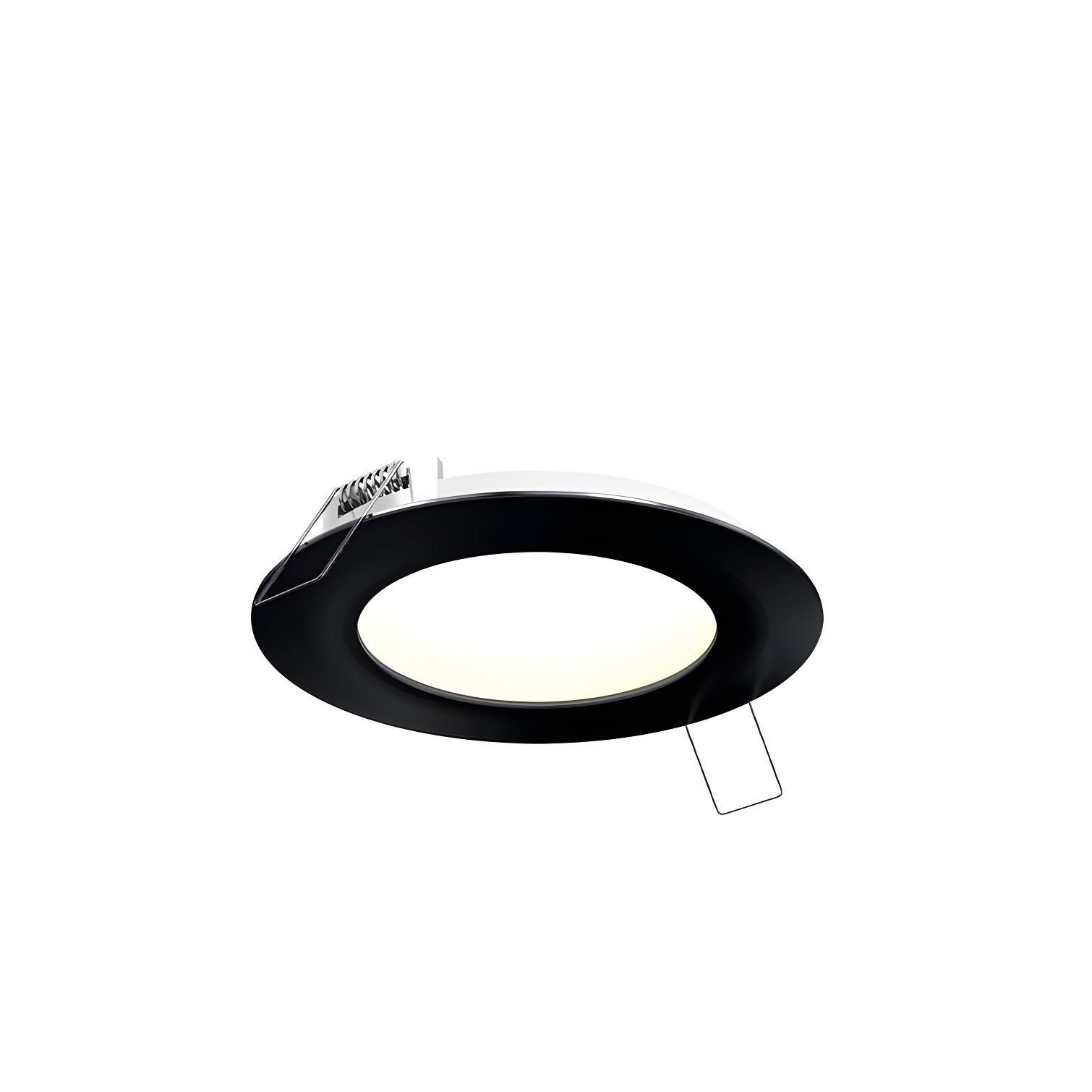 Sleek 6'' Black Aluminum LED Recessed Panel Light for Indoors/Outdoors