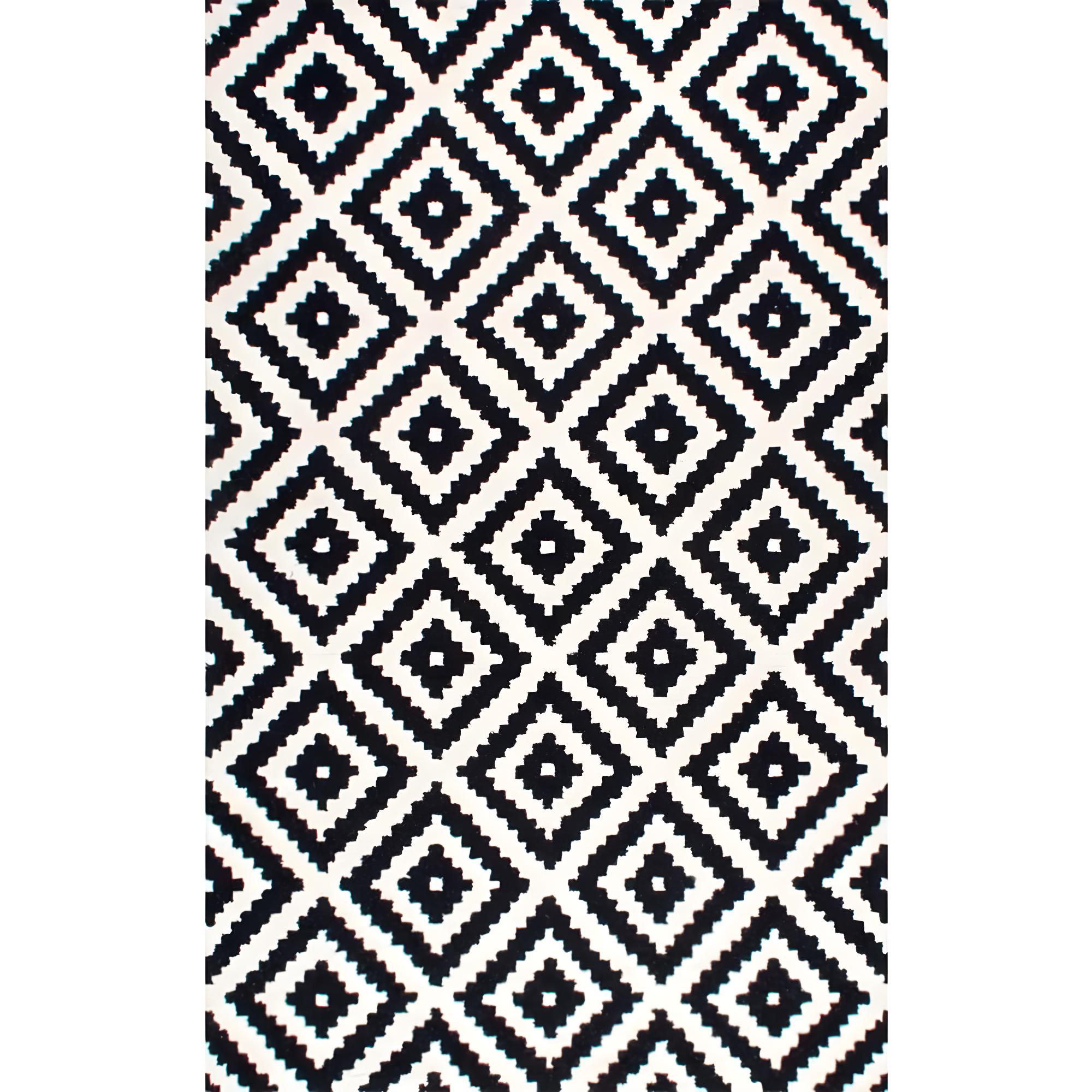 Handmade Black Geometric Wool Tufted 2' x 3' Area Rug