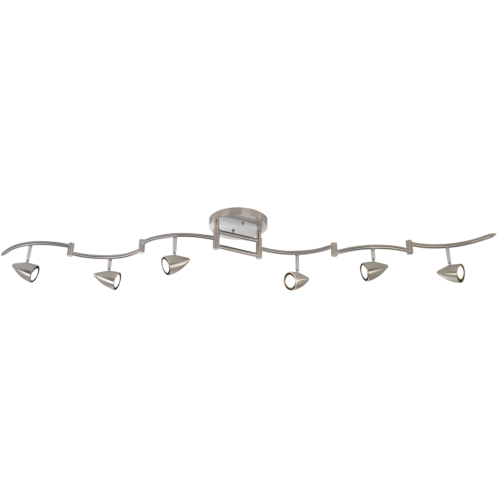 Axel 72'' Brushed Nickel 6-Head LED Ceiling Track Light