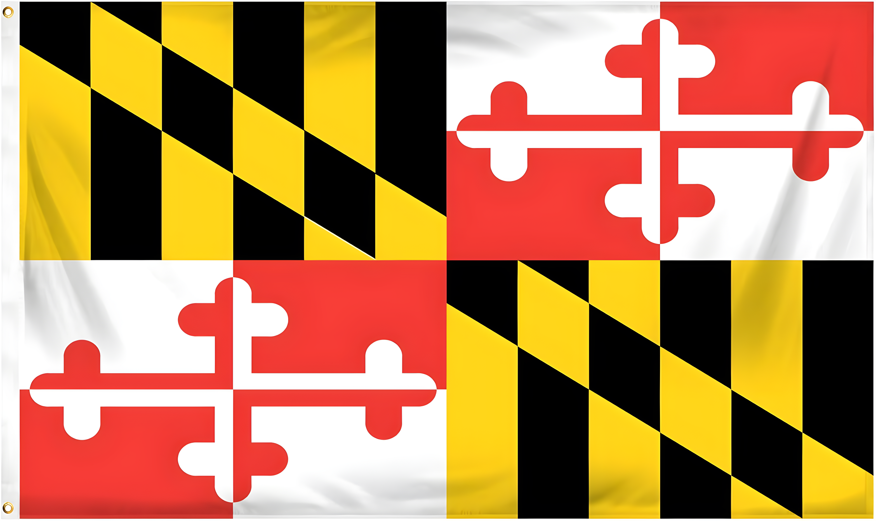 Maryland State Flag 3x5 Feet Polyester with Brass Grommets