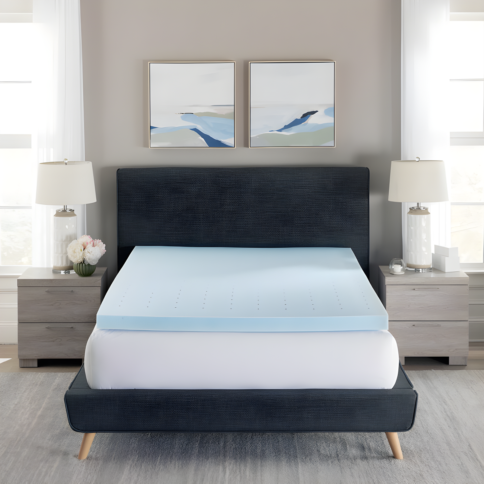 3-Inch Gel-Infused Memory Foam Twin XL Mattress Topper