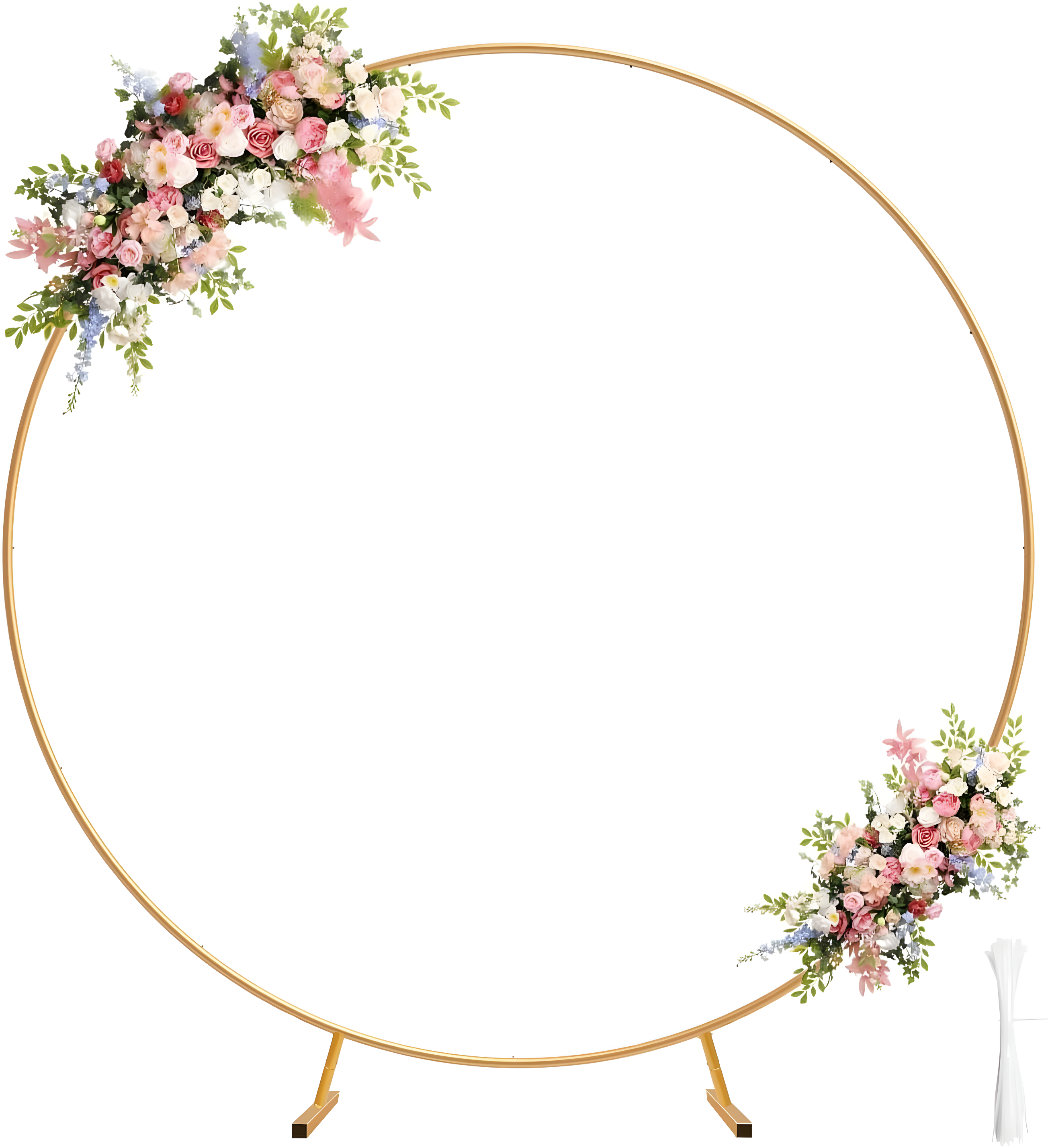 Gold Metal 6.9ft Round Wedding Arch Backdrop Stand