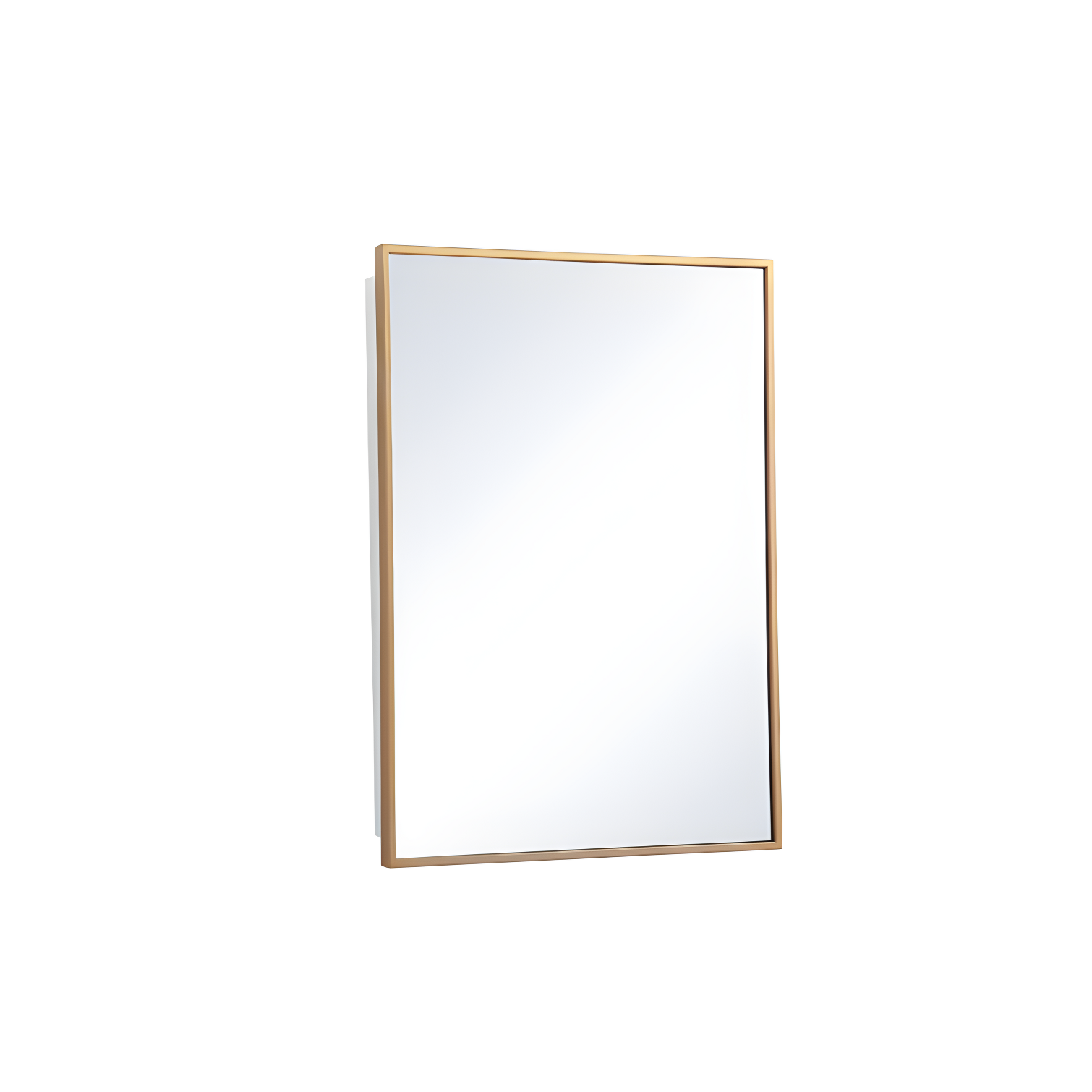 Wyn 28'' H x 20'' W Brass Framed Medicine Cabinet Mirror