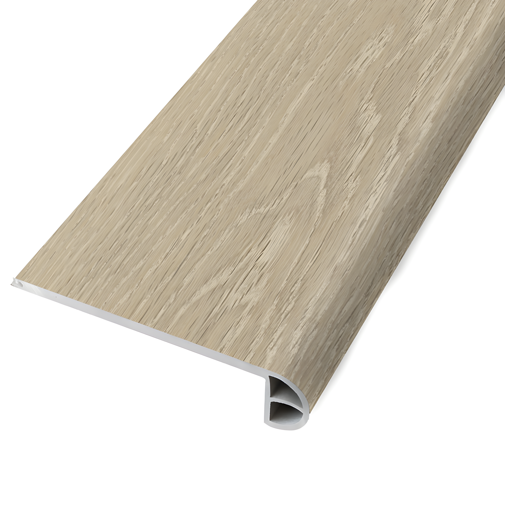 Almond Prefinished Waterproof Vinyl Stair Nose Trim