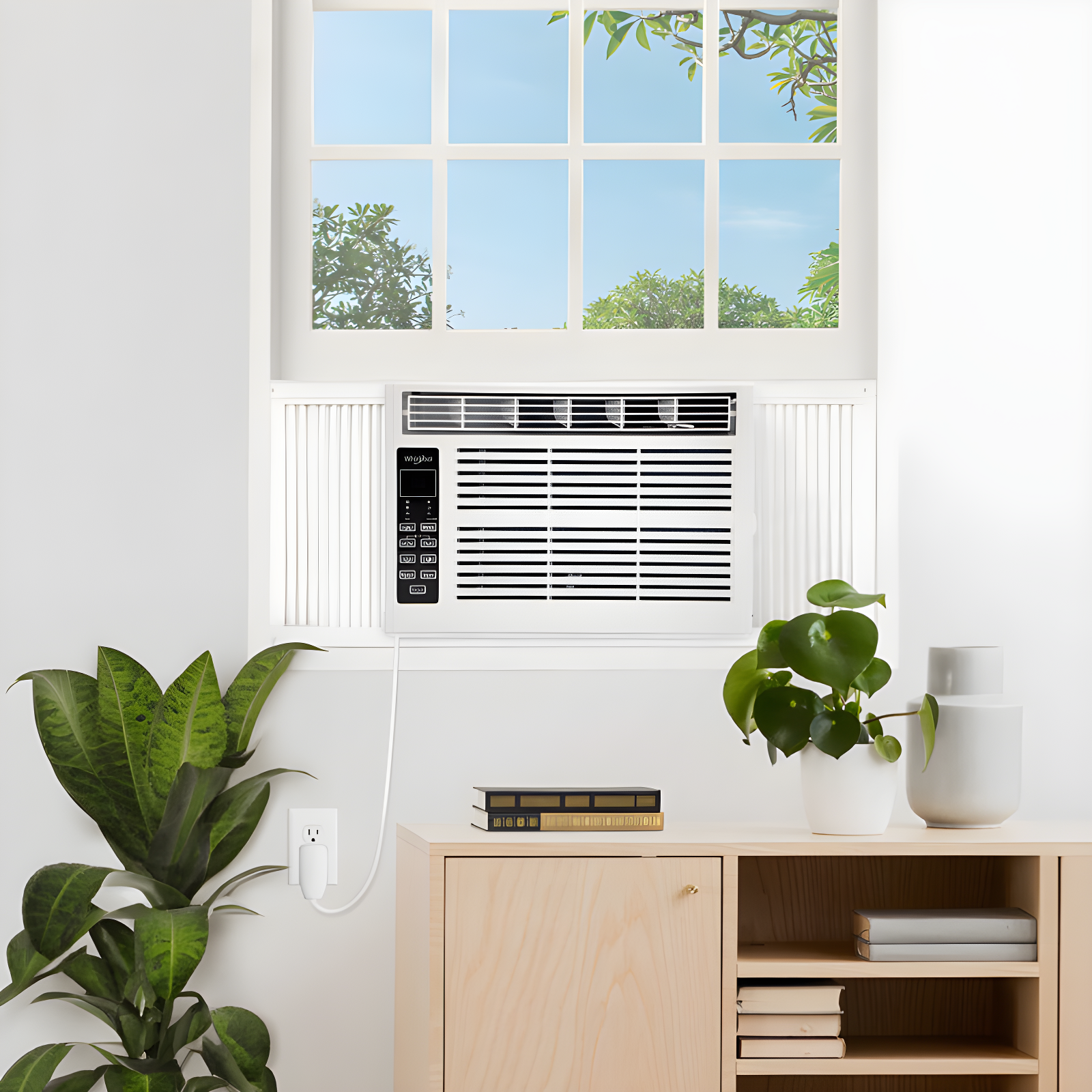 Whirlpool 8,000 BTU White Window-Mounted Air Conditioner with Remote