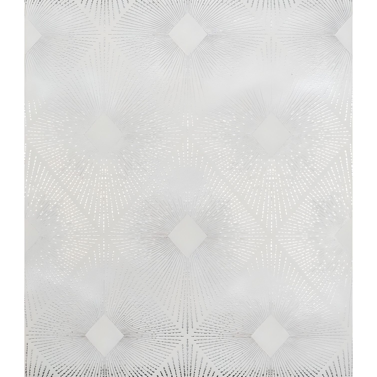 White and Silver Geometric Nonwoven Wallpaper