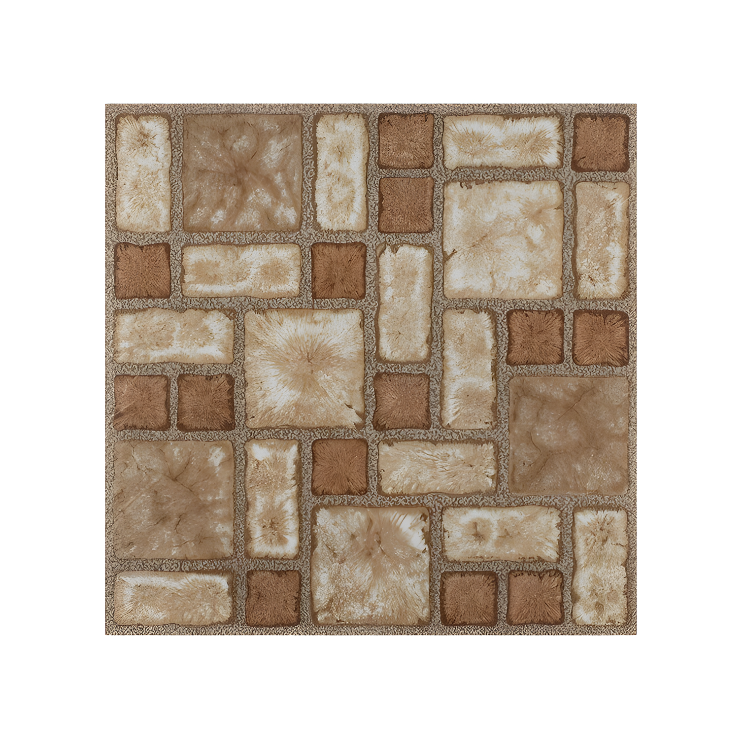 Cobble Mosaic 12'' x 12'' Self-Adhesive Vinyl Floor Tiles