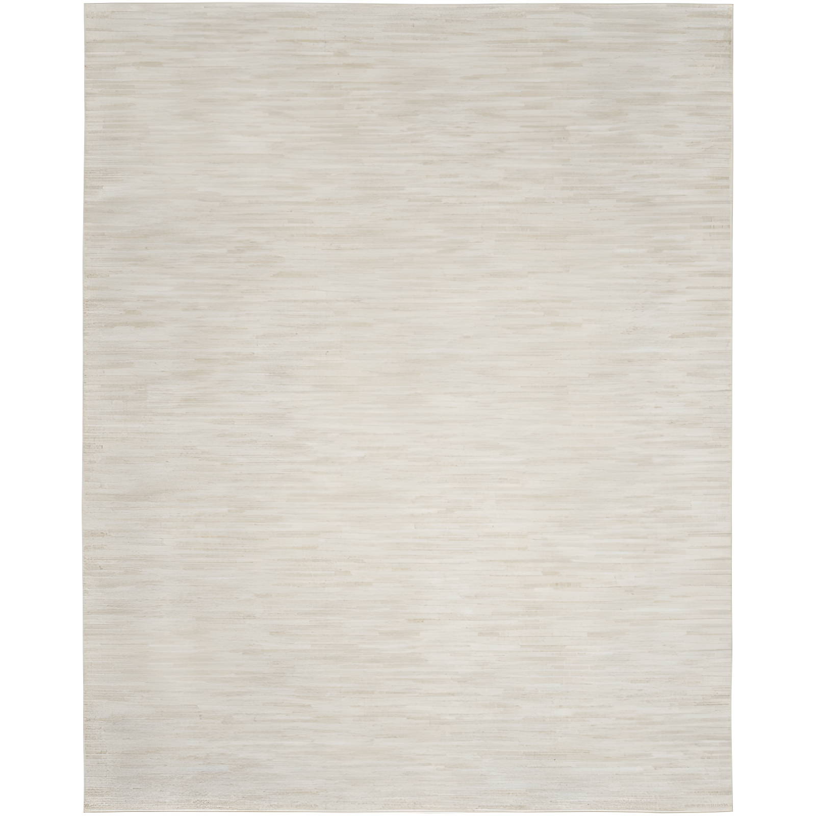 Ivory Beige 8' x 11' Easy Care Synthetic Area Rug