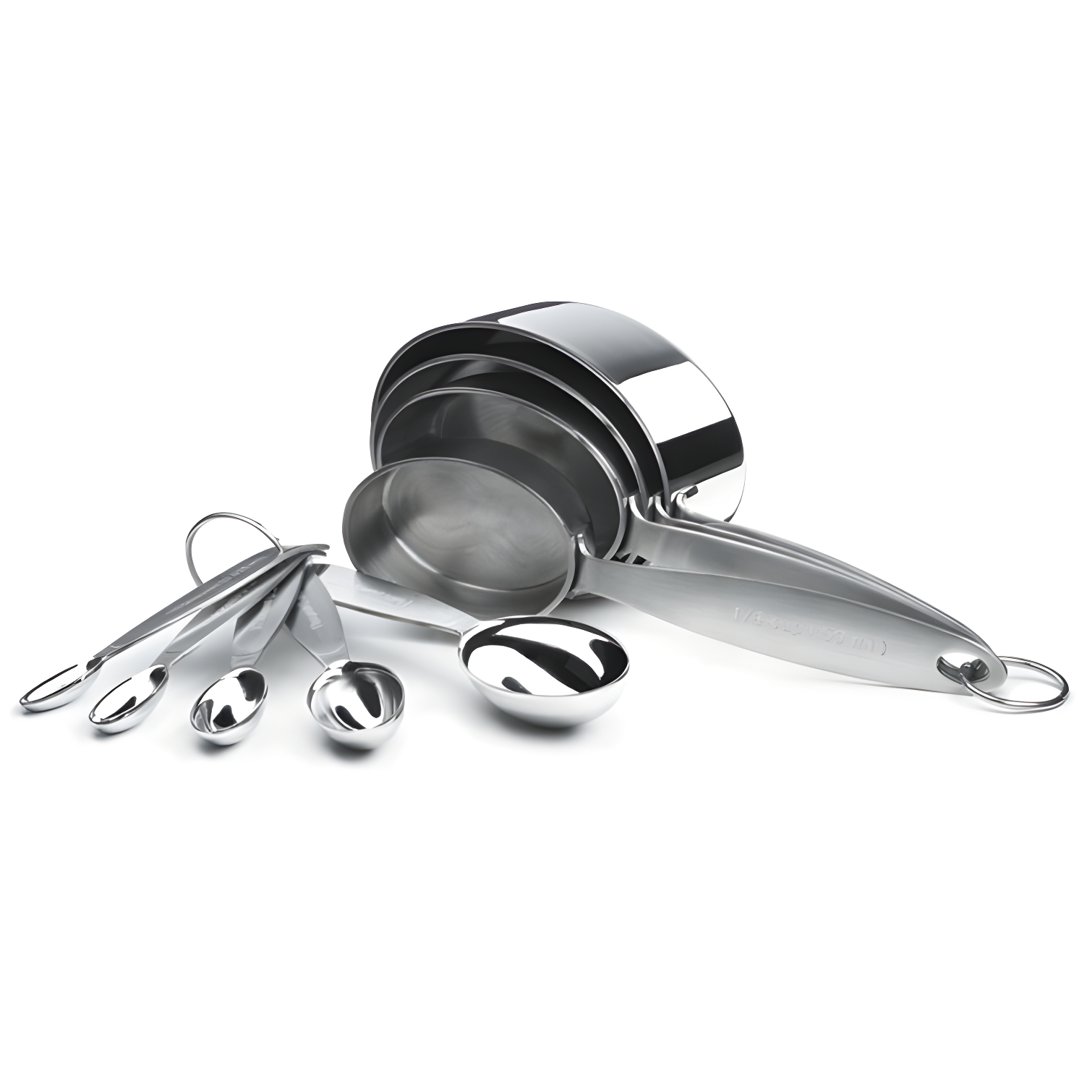 Stainless Steel Measuring Cup and Spoon Set for Dry Spices