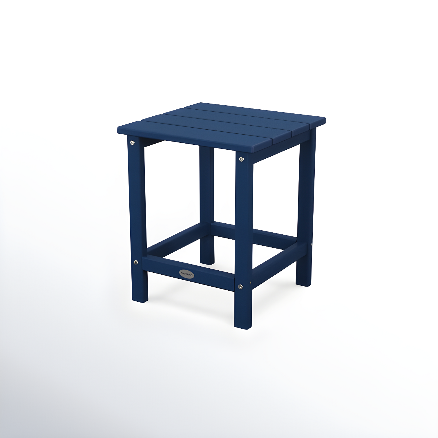 Navy Recycled Plastic Outdoor Side Table, 18"