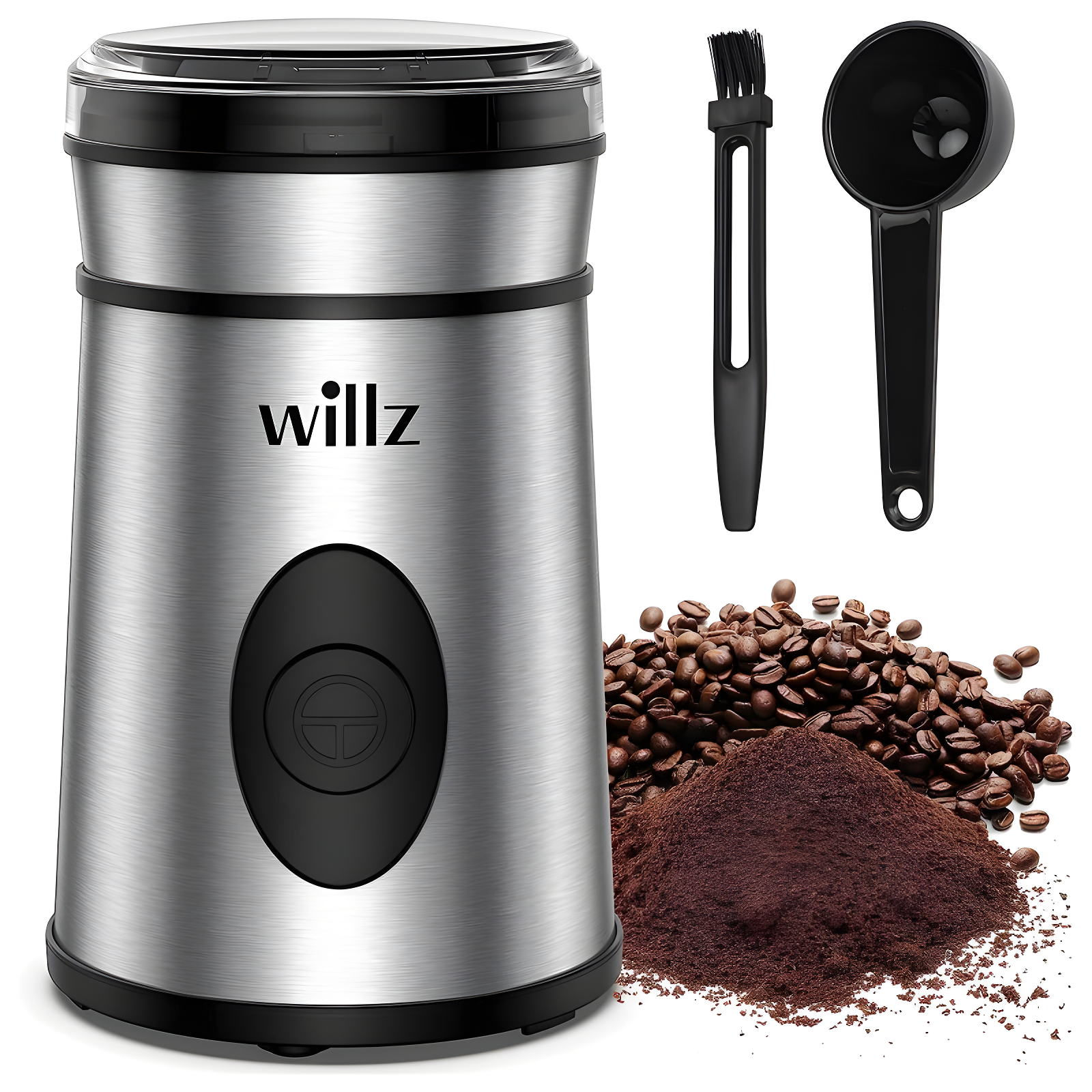 Willz 50g Stainless Steel Electric Coffee Grinder with Adjustable Grind