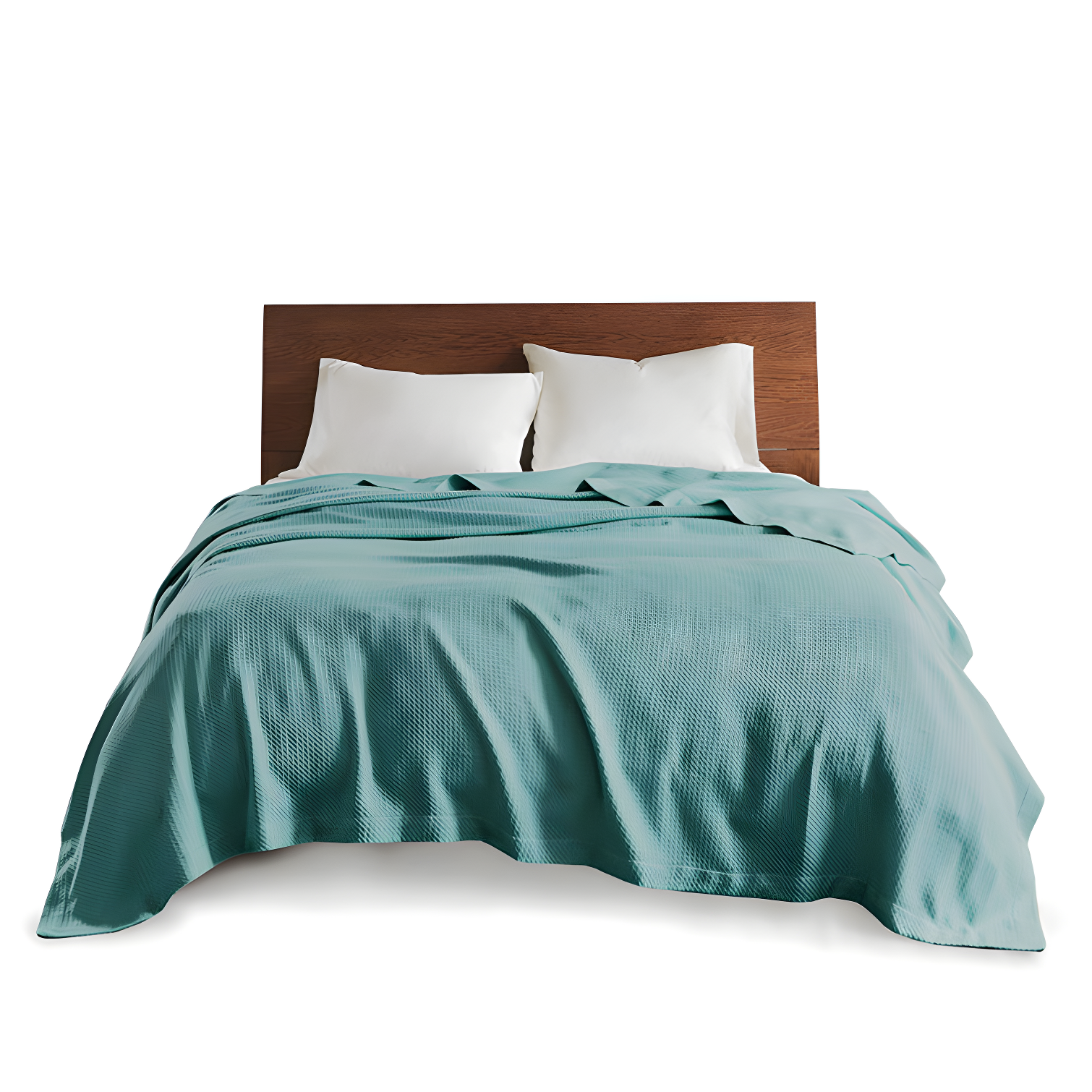 Luxurious Teal King-Sized Egyptian Cotton Blanket