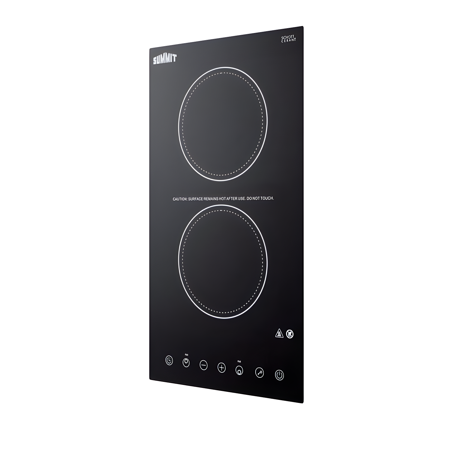 Black Ceramic Glass 2 Burner Electric Cooktop with Touch Control