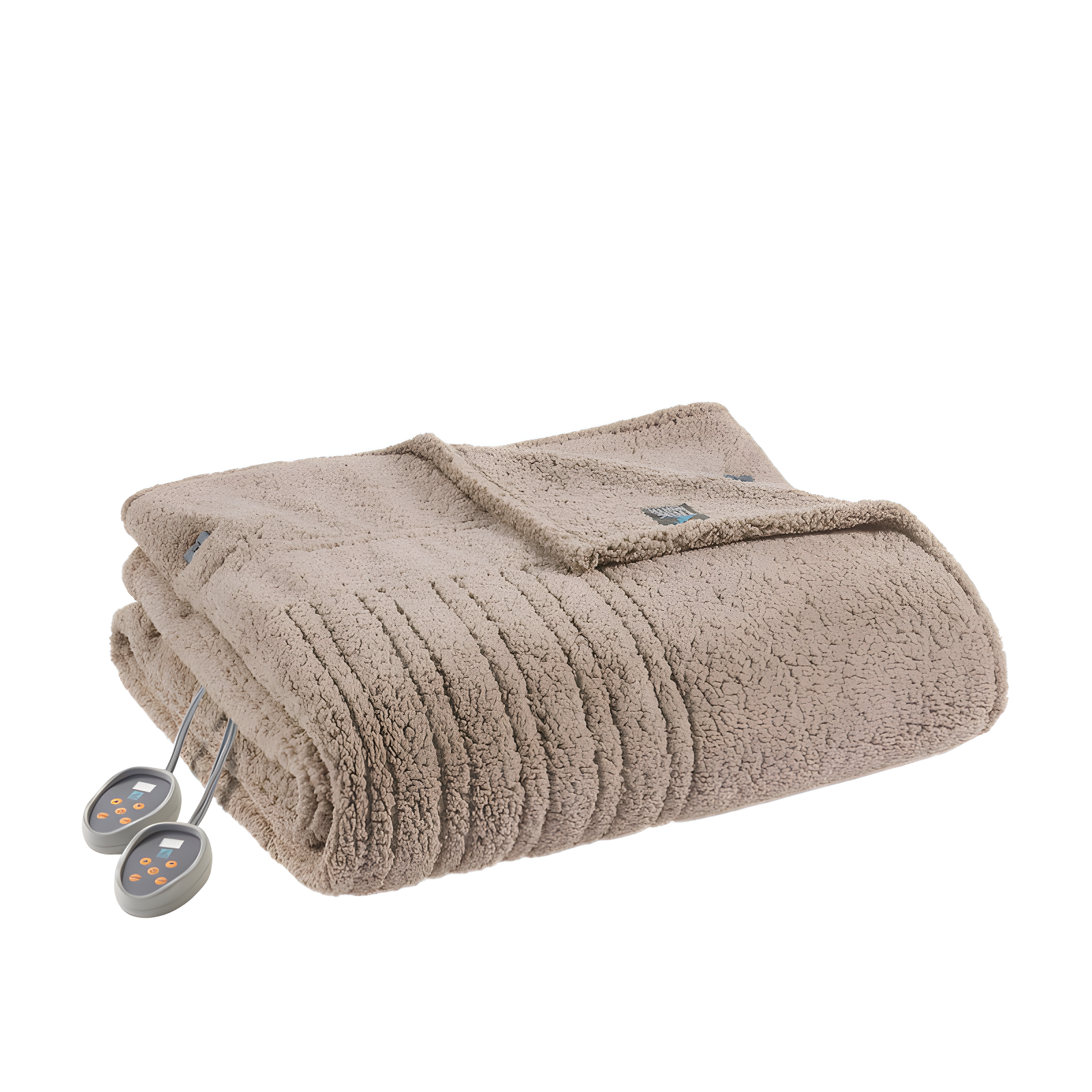 Twin Brown Sherpa Reversible Heated Blanket