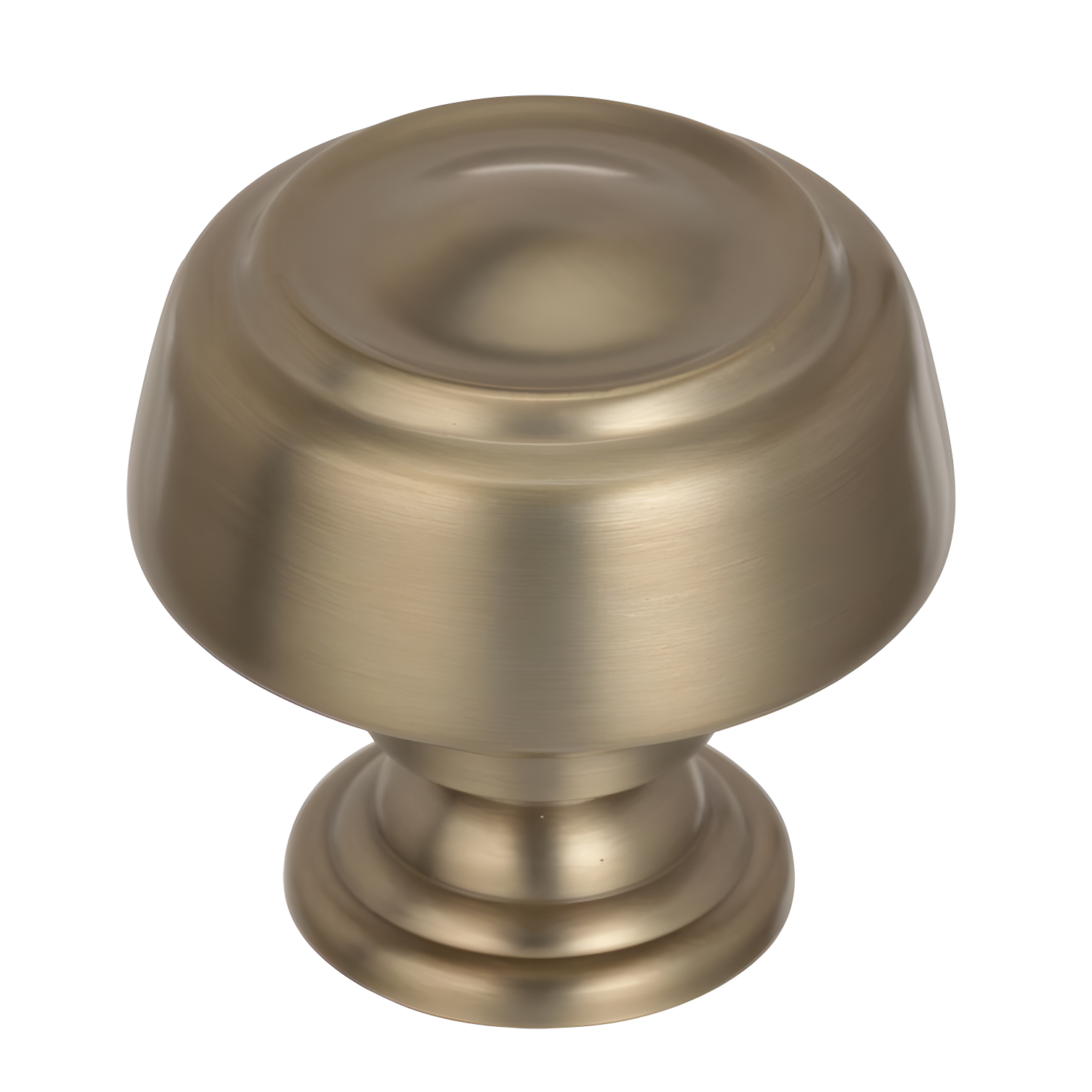 Golden Champagne Round Metal Cabinet Knob with Mounting Hardware