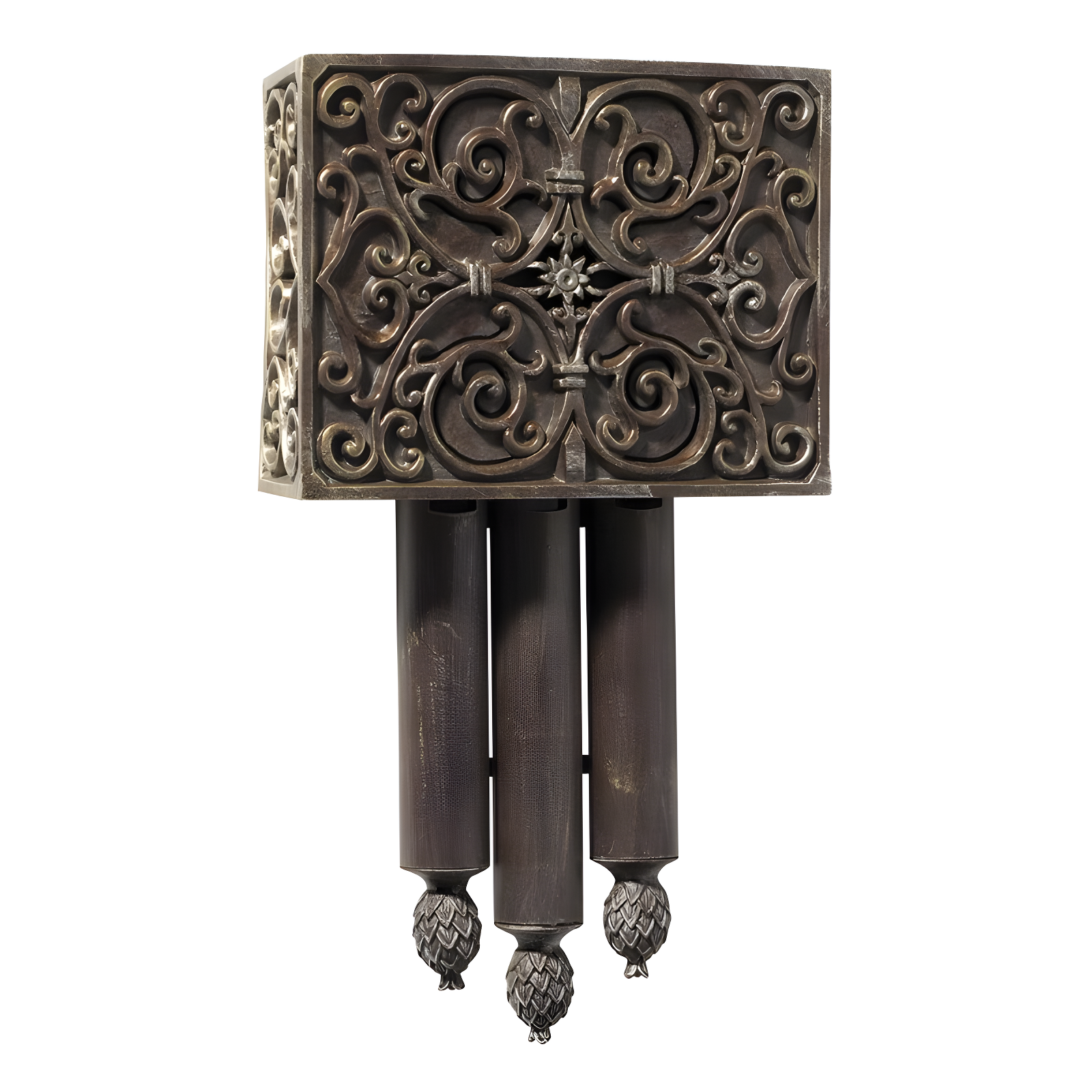 Hand-Painted Renaissance Crackle Carved Door Chime with Volume Control