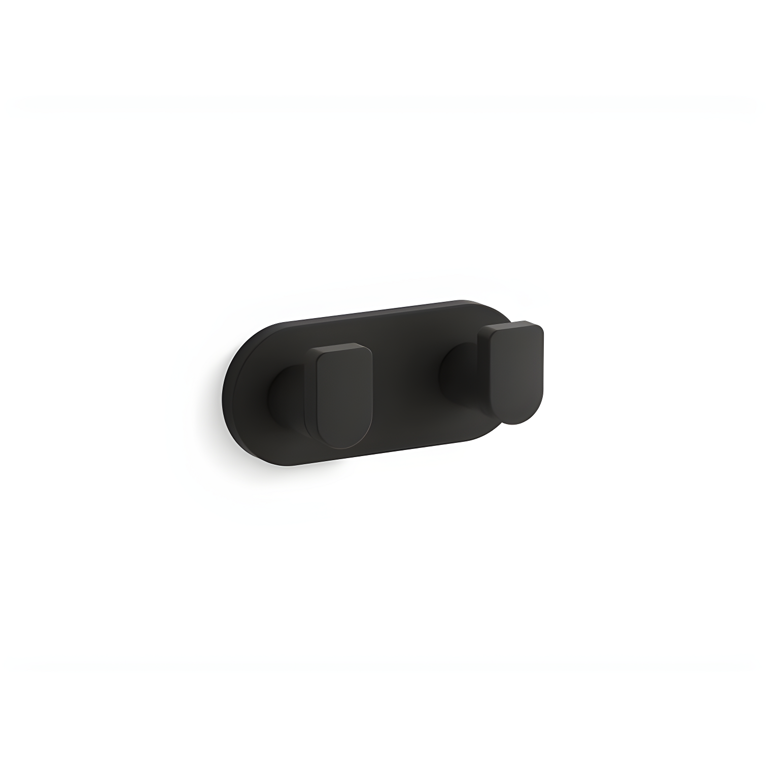 Matte Black Minimalist Double Robe Hook