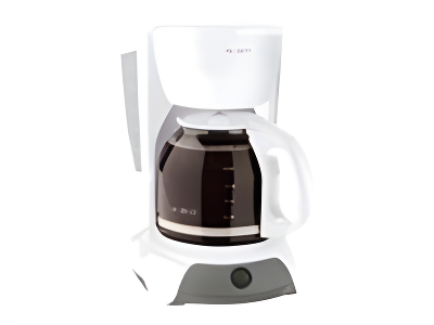 White 12-Cup Freestanding Drip Coffee Maker